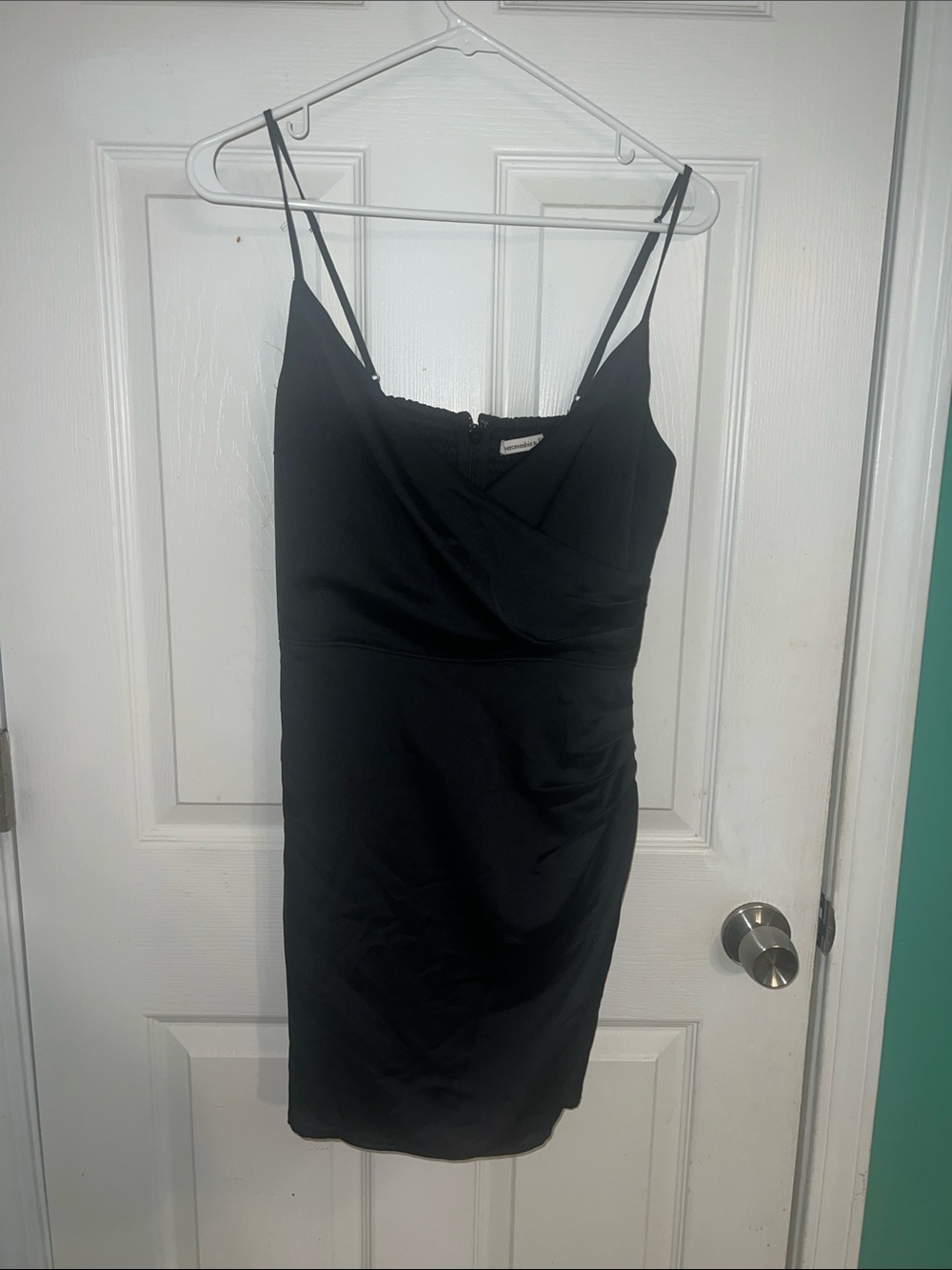 Abercrombie & Fitch Black Spaghetti-Strap Mini Dress